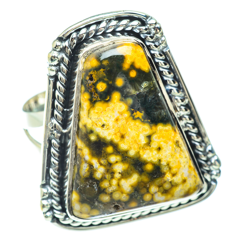 Ocean Jasper Rings handcrafted by Anasilvercos - RING50933