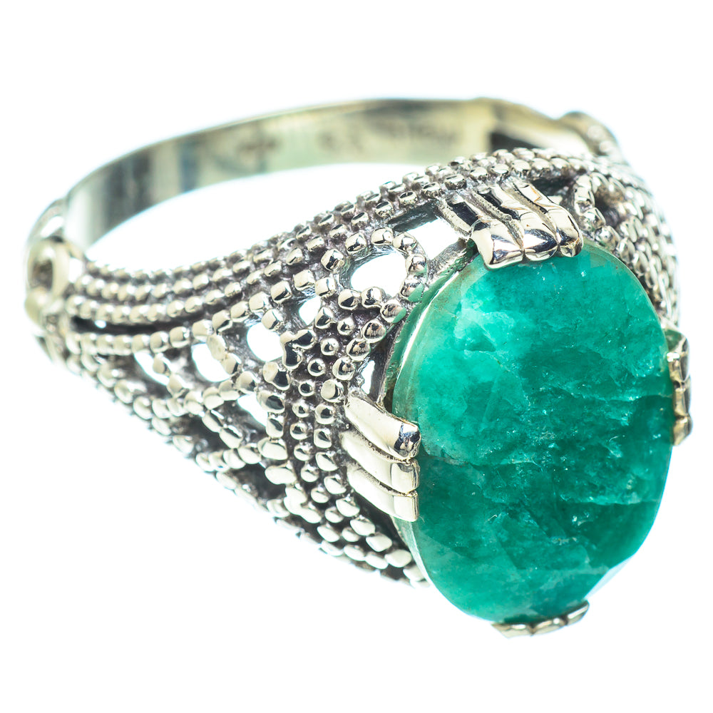 Green Sillimanite Rings handcrafted by Anasilvercos - RING51172