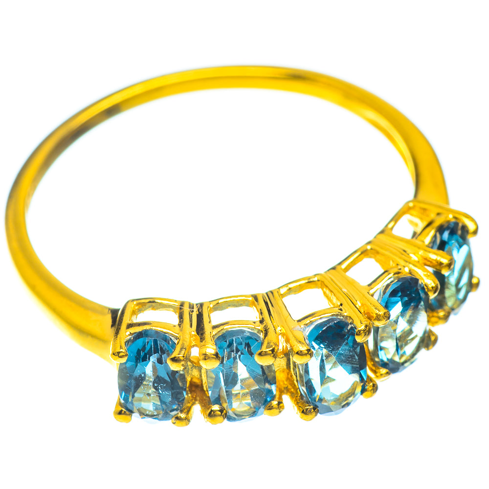 Blue Topaz Rings handcrafted by Anasilvercos - RING51386