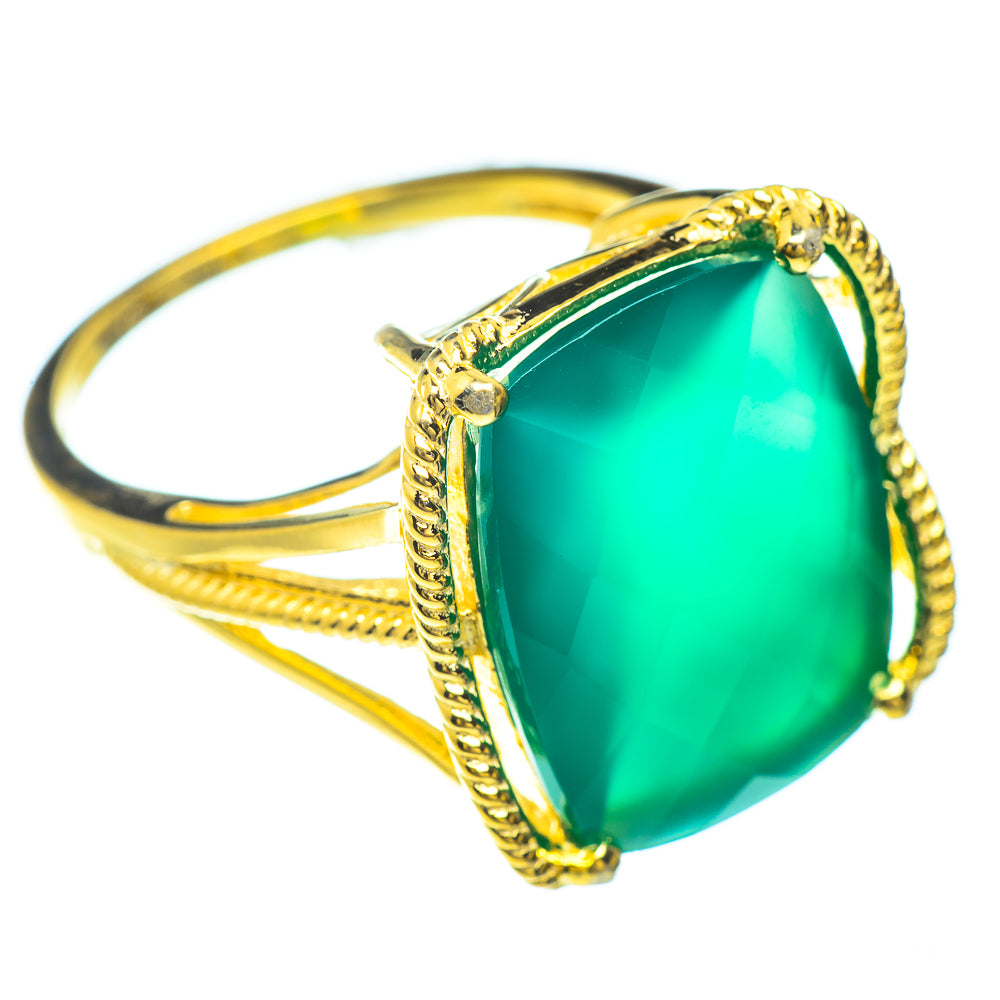 Green Onyx Rings handcrafted by Anasilvercos - RING51415