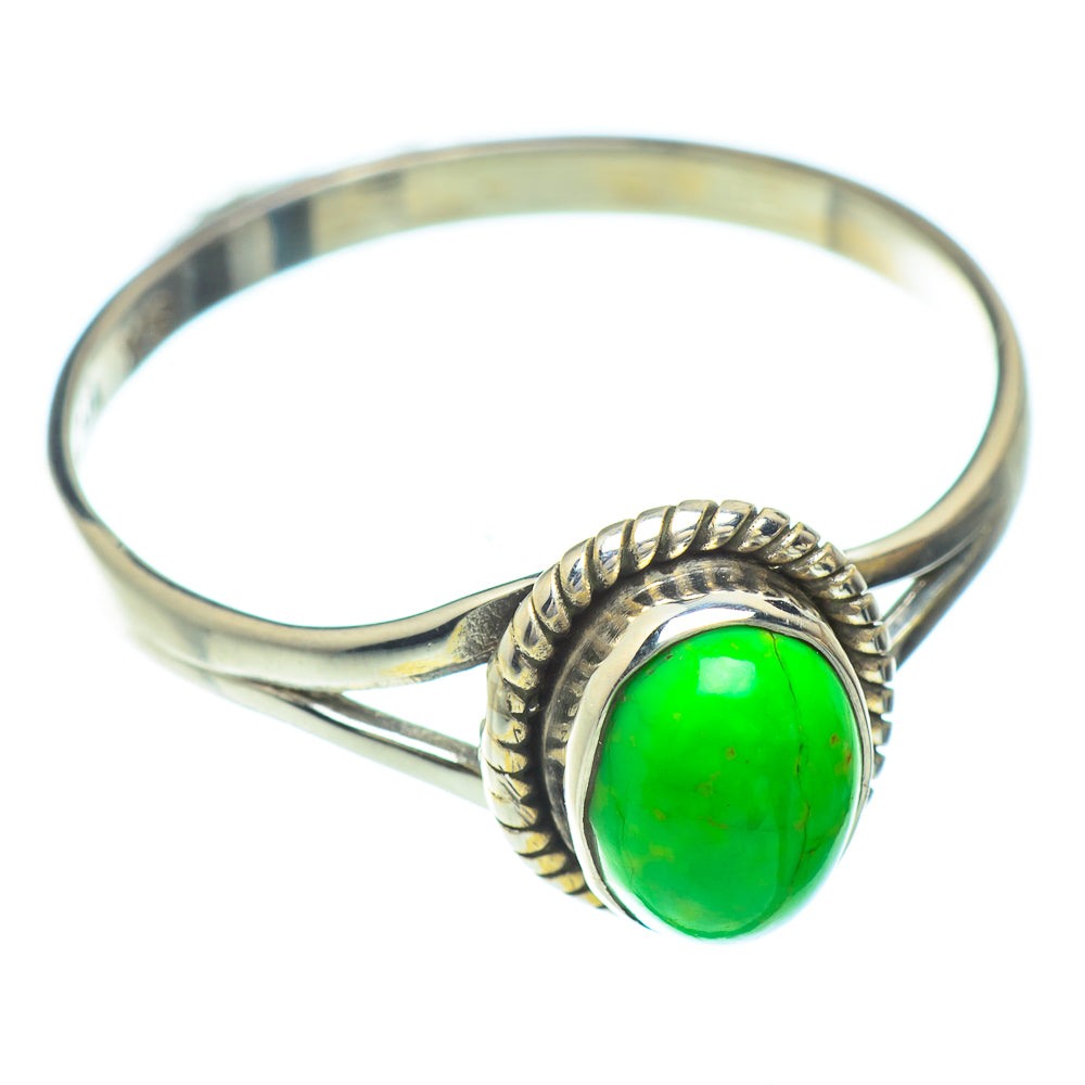 Green Turquoise Rings handcrafted by Anasilvercos - RING51416