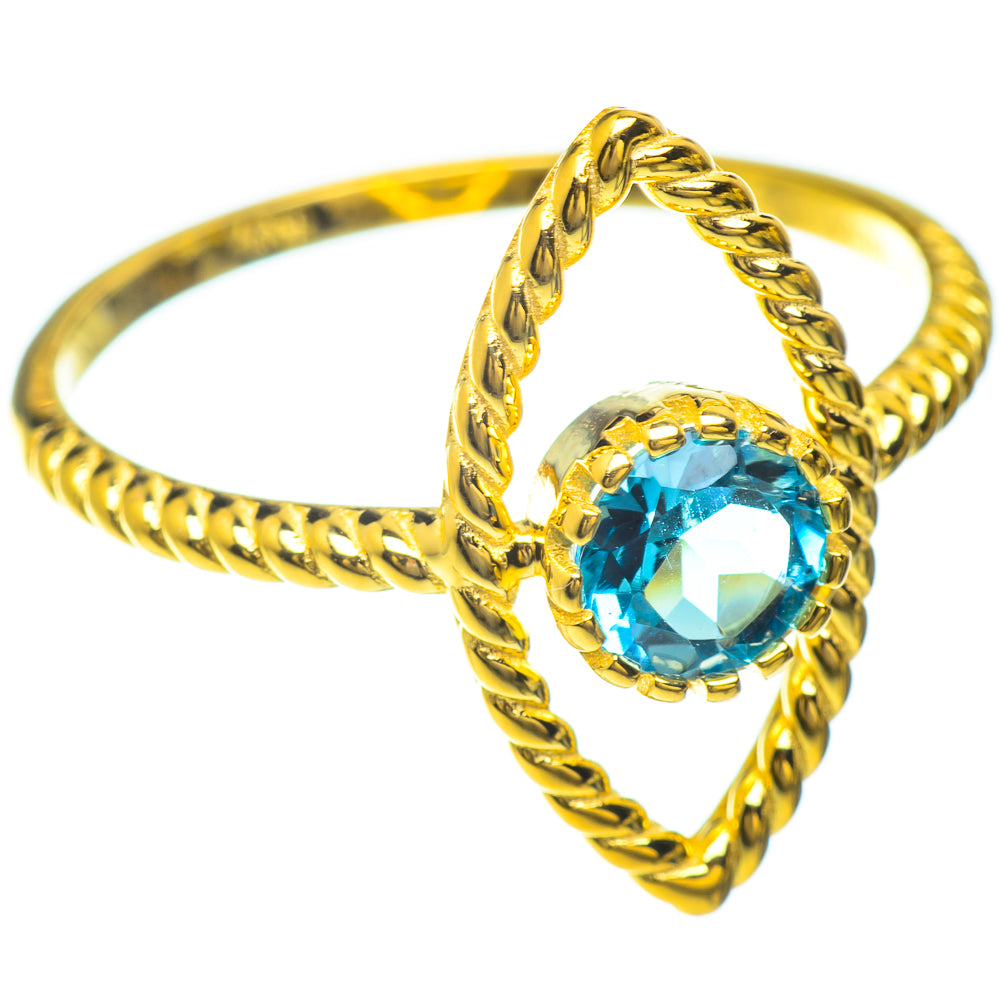 Blue Topaz Rings handcrafted by Anasilvercos - RING51555