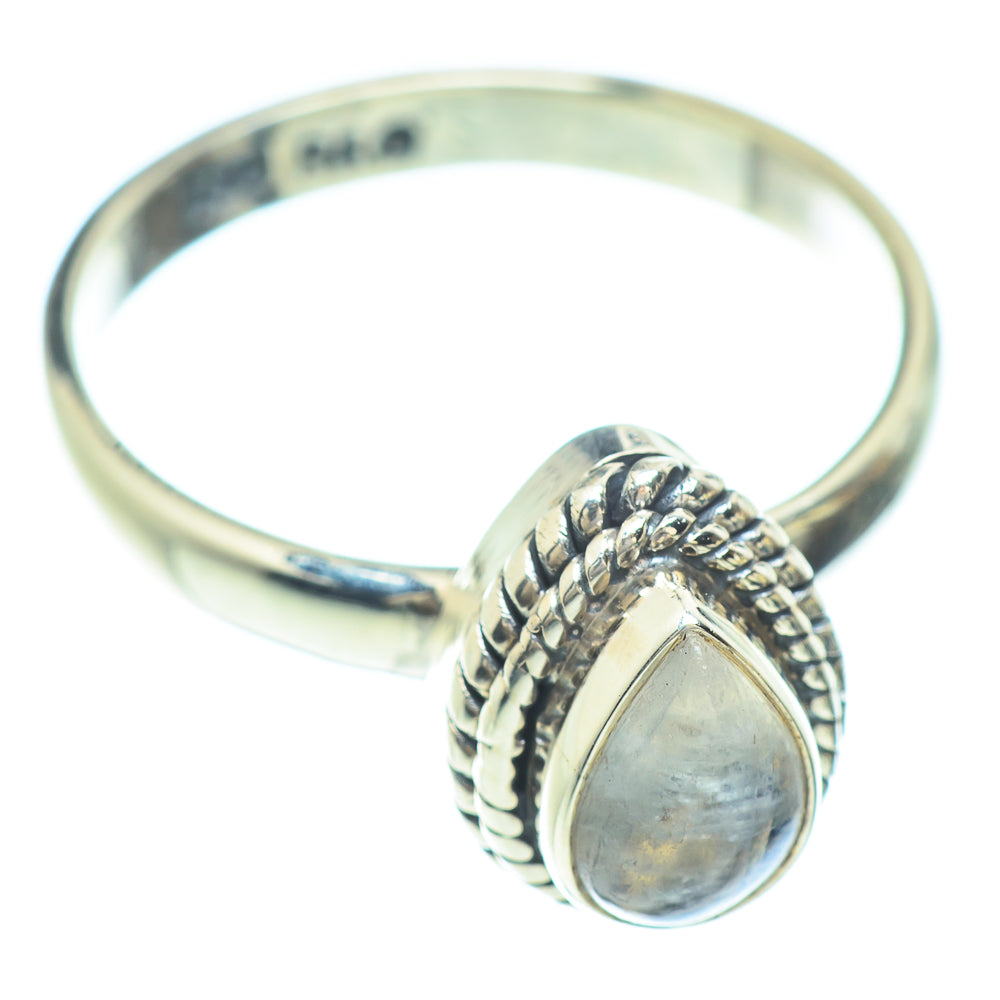 Rainbow Moonstone Rings handcrafted by Anasilvercos - RING51596