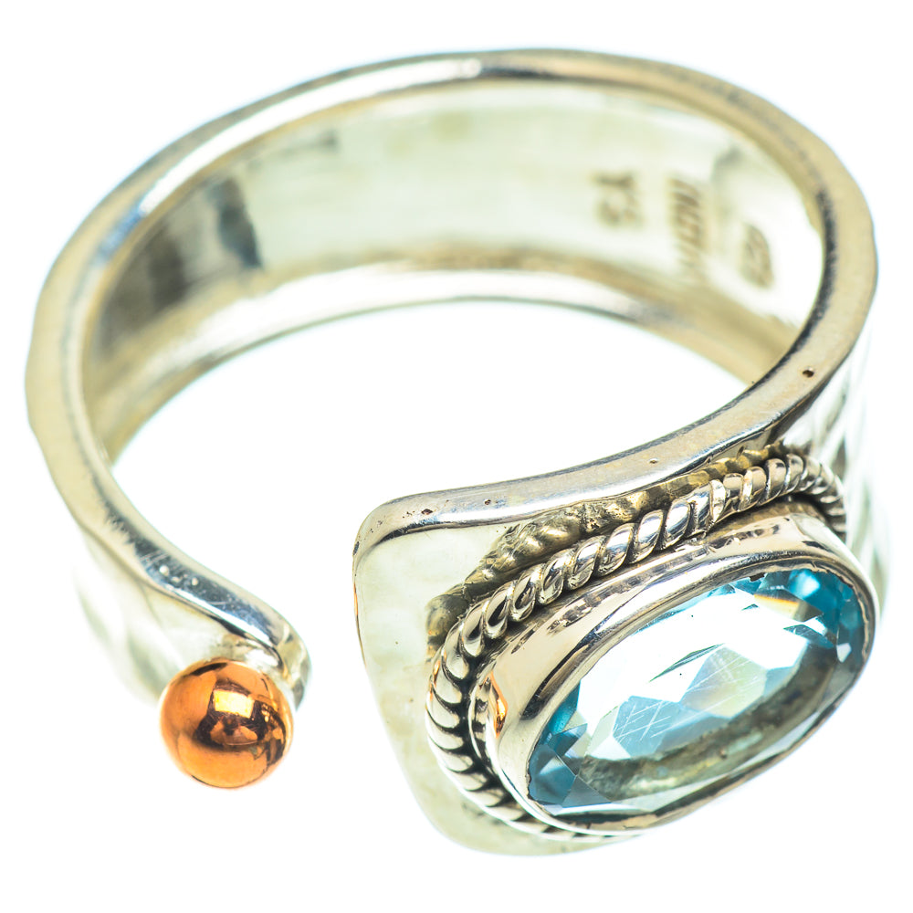 Blue Topaz Copper Rings handcrafted by Anasilvercos - RING51625