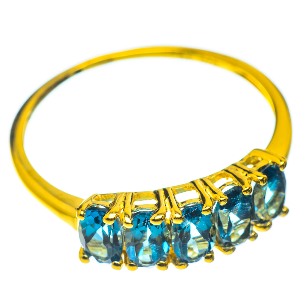 London Blue Topaz Rings handcrafted by Anasilvercos - RING51785