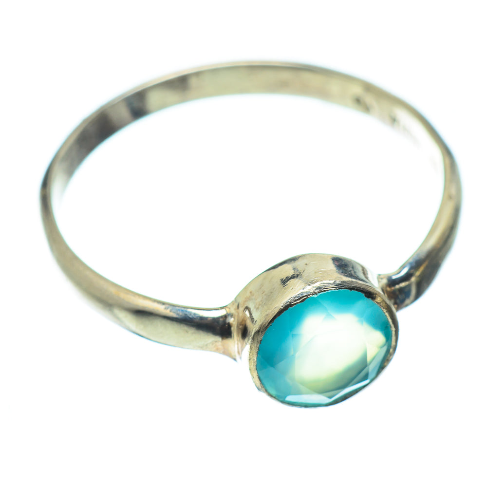 Aqua Chalcedony Rings handcrafted by Anasilvercos - RING51927