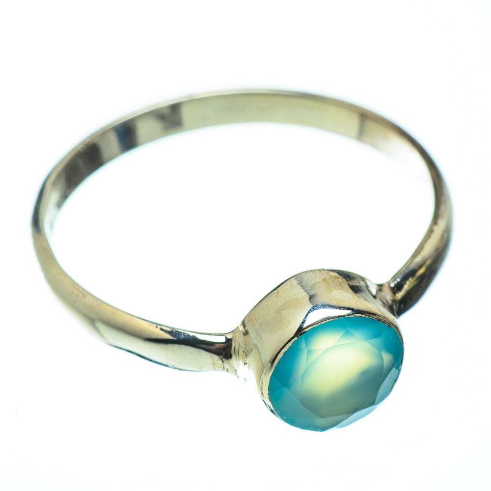 Aqua Chalcedony Rings handcrafted by Anasilvercos - RING52018