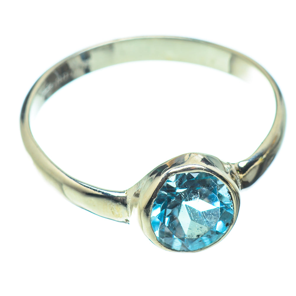 Blue Topaz Rings handcrafted by Anasilvercos - RING52059
