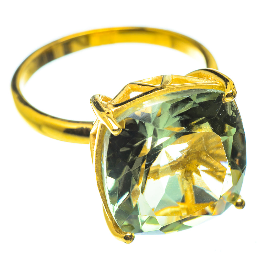 Green Amethyst Rings handcrafted by Anasilvercos - RING52081