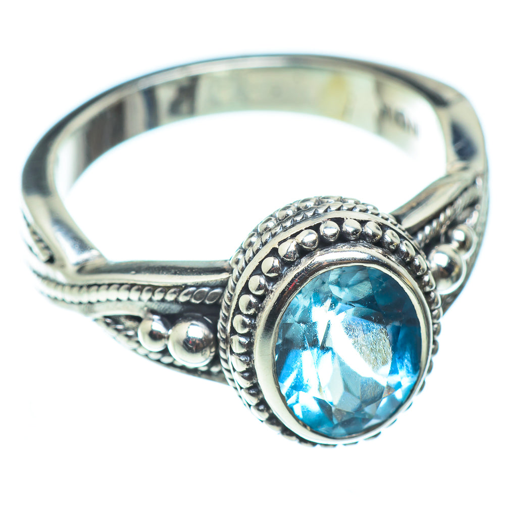 Blue Topaz Rings handcrafted by Anasilvercos - RING52183