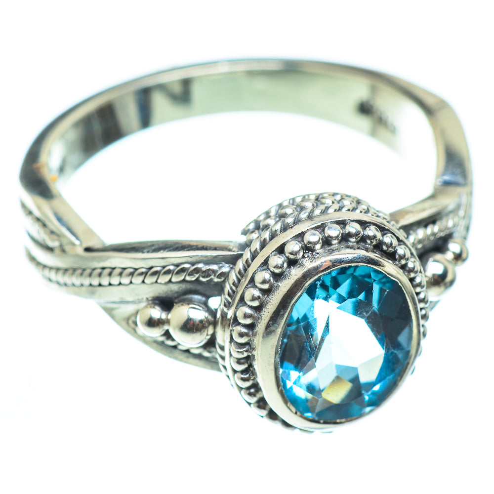 Blue Topaz Rings handcrafted by Anasilvercos - RING52377