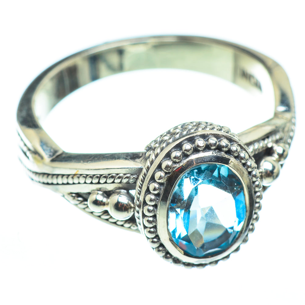 Blue Topaz Rings handcrafted by Anasilvercos - RING52394