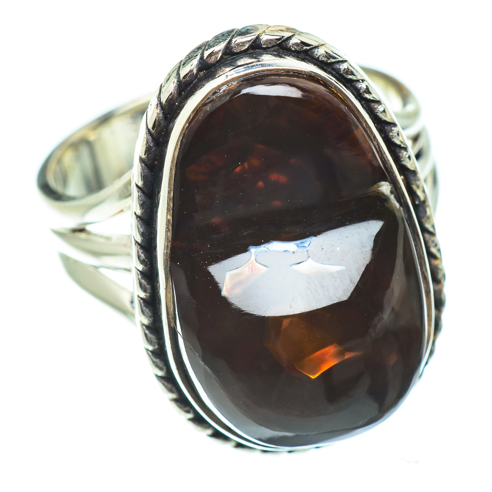 Mexican Fire Agate Rings handcrafted by Anasilvercos - RING52413