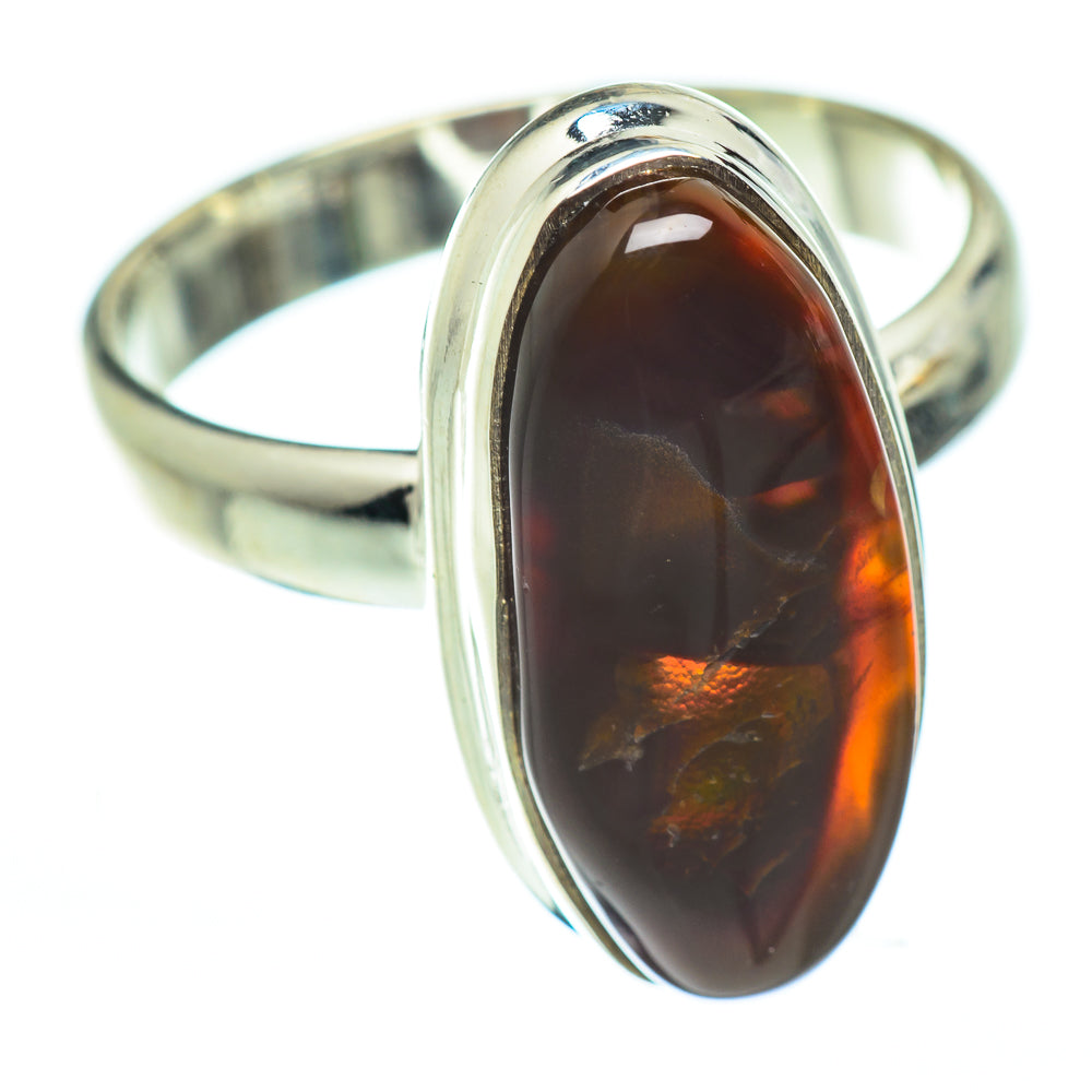 Mexican Fire Agate Rings handcrafted by Anasilvercos - RING52429