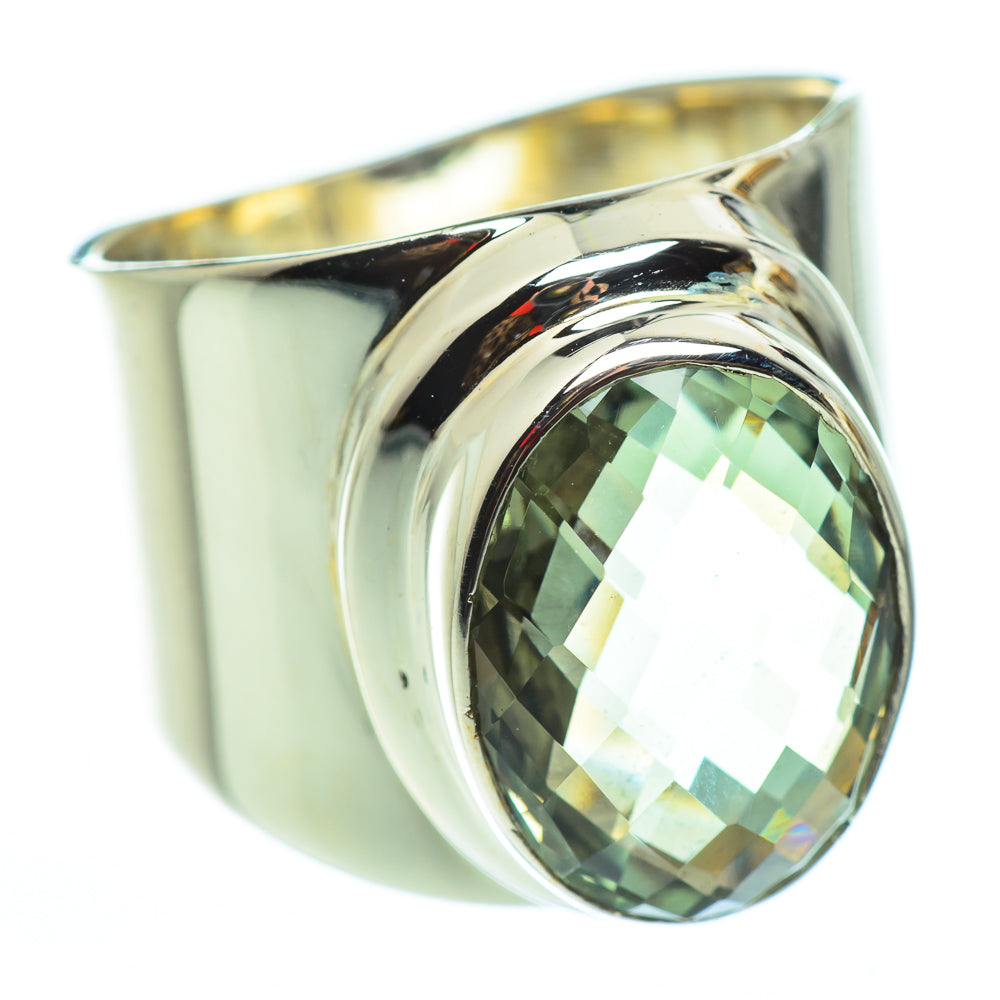 Green Amethyst Rings handcrafted by Anasilvercos - RING52440