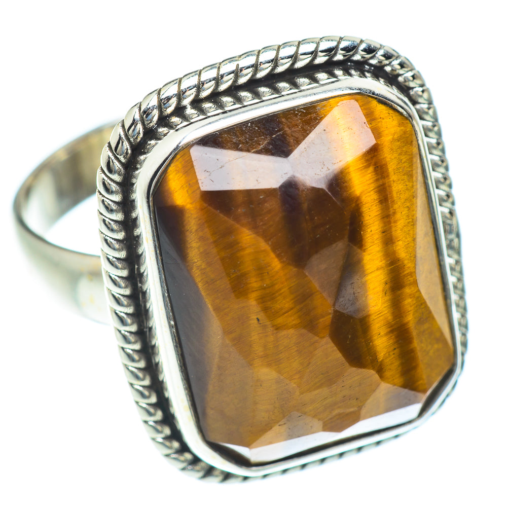 Tiger Eye Rings handcrafted by Anasilvercos - RING52617