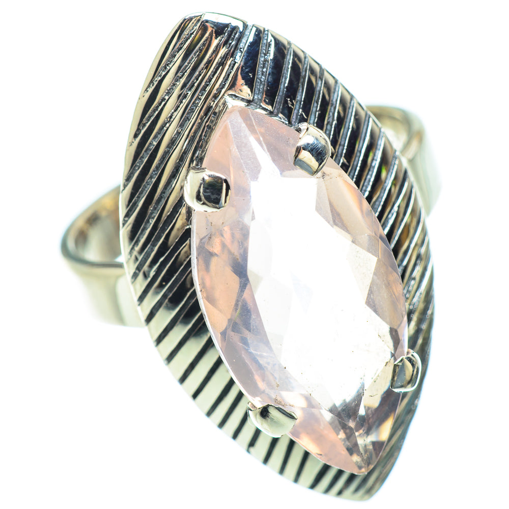 Rose Quartz Rings handcrafted by Anasilvercos - RING52618