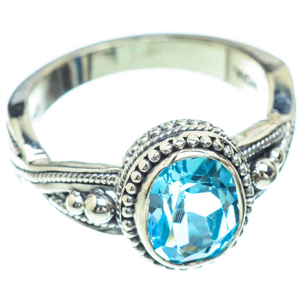 Blue Topaz Rings handcrafted by Anasilvercos - RING52701