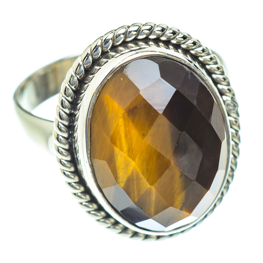 Tiger Eye Rings handcrafted by Anasilvercos - RING52827