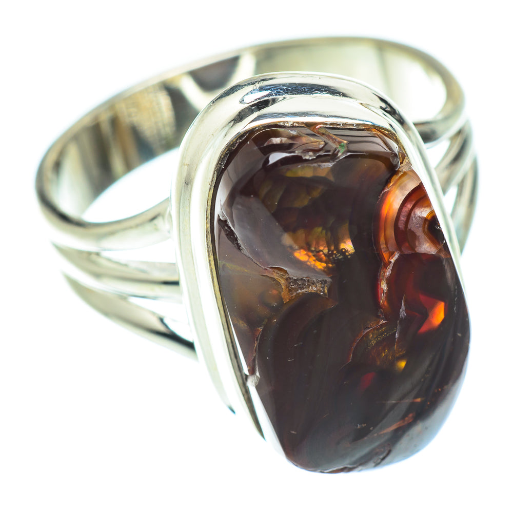 Mexican Fire Agate Rings handcrafted by Anasilvercos - RING52842