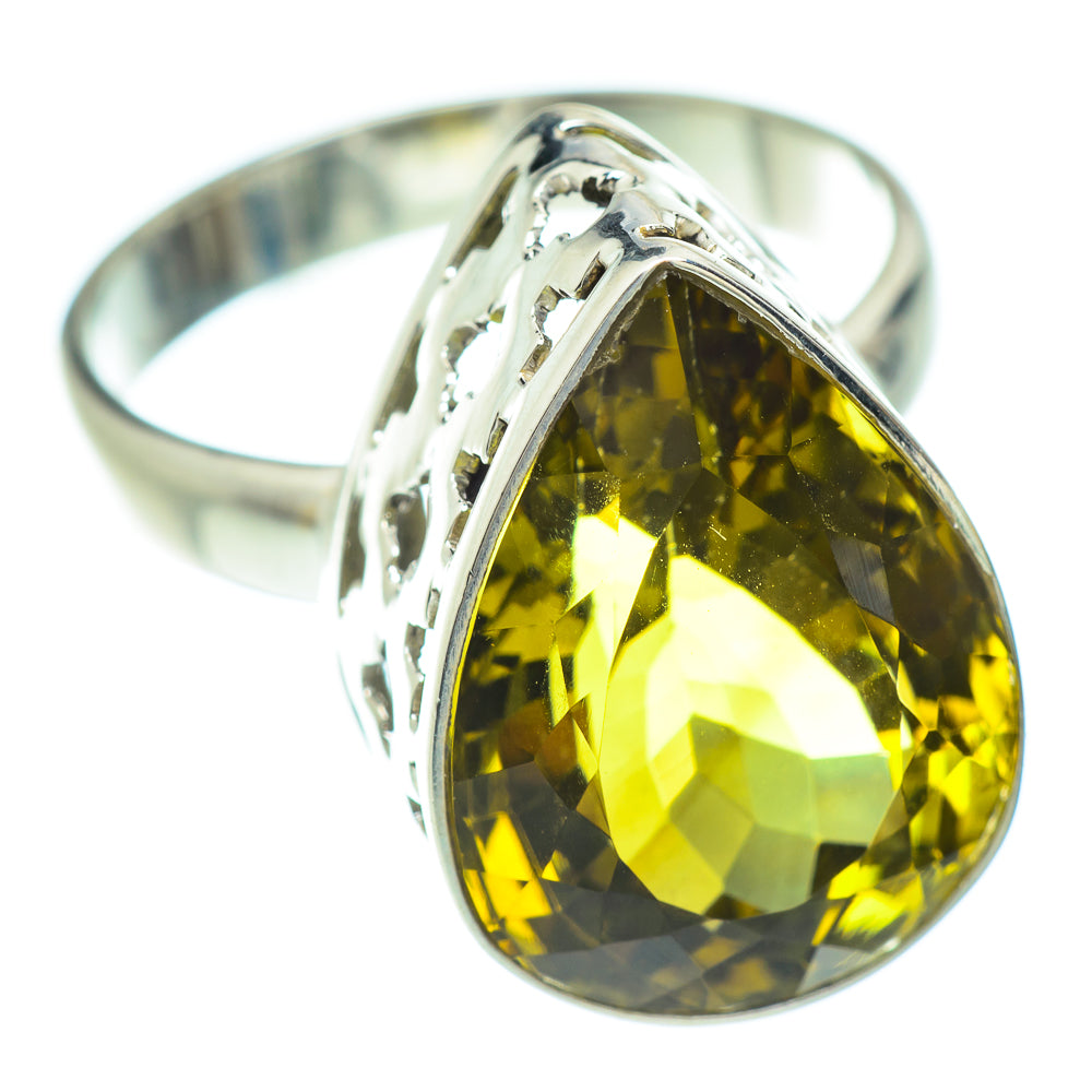 Lemon Quartz Rings handcrafted by Anasilvercos - RING52912