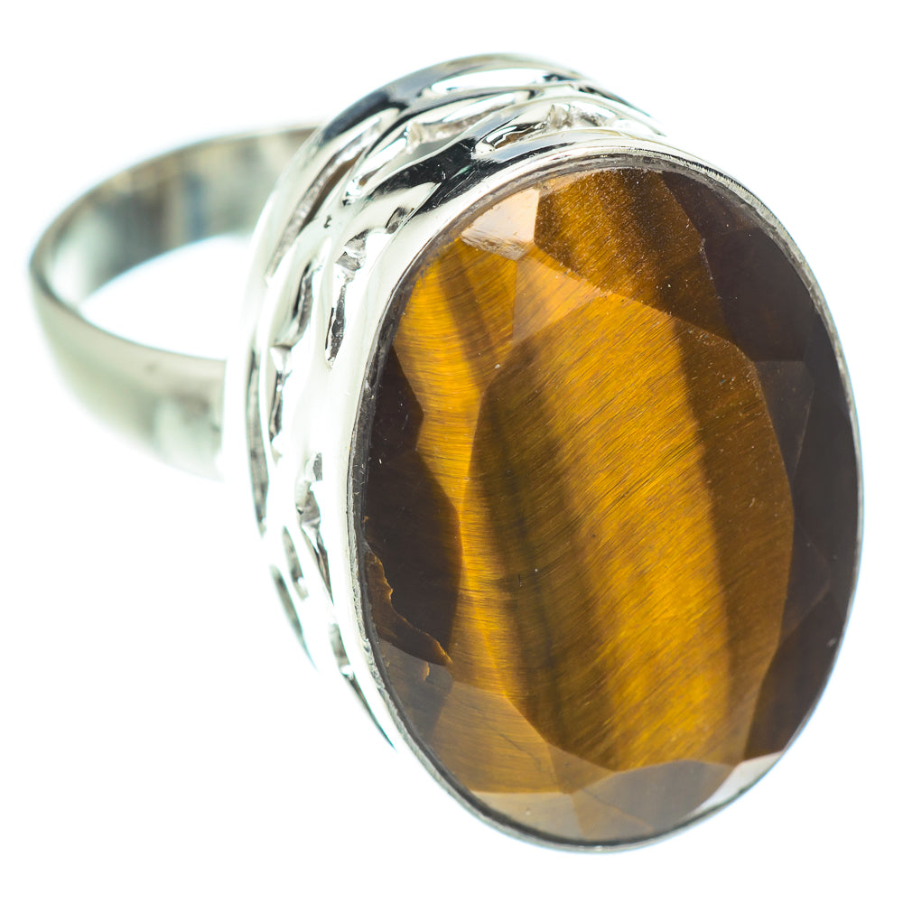 Tiger Eye Rings handcrafted by Anasilvercos - RING52913