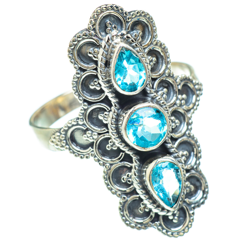 Blue Topaz Rings handcrafted by Anasilvercos - RING52930