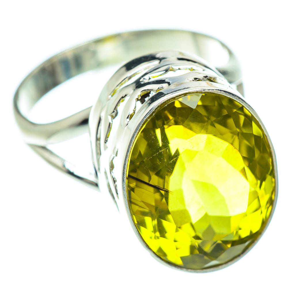 Lemon Quartz Rings handcrafted by Anasilvercos - RING52940