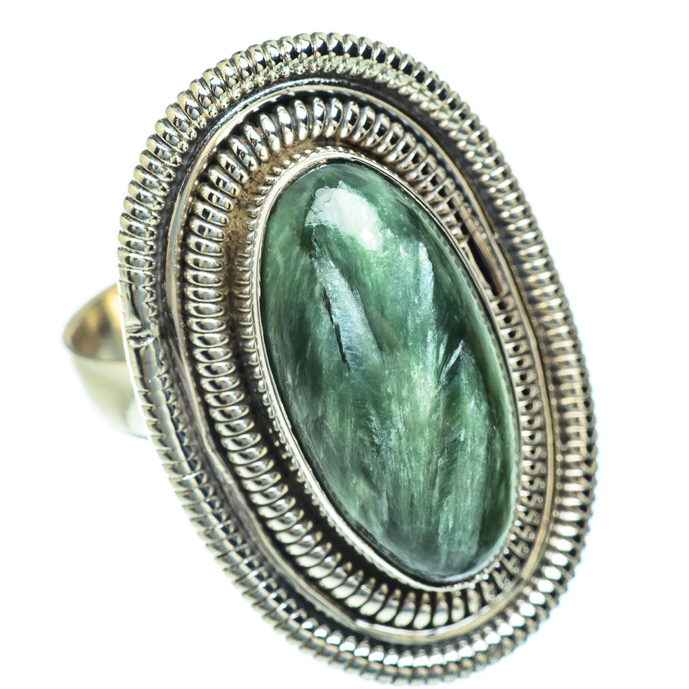 Seraphinite Rings handcrafted by Anasilvercos - RING52971