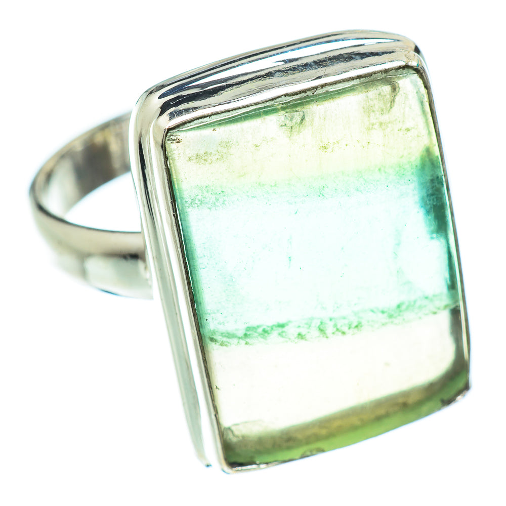 Green Fluorite Rings handcrafted by Anasilvercos - RING53008