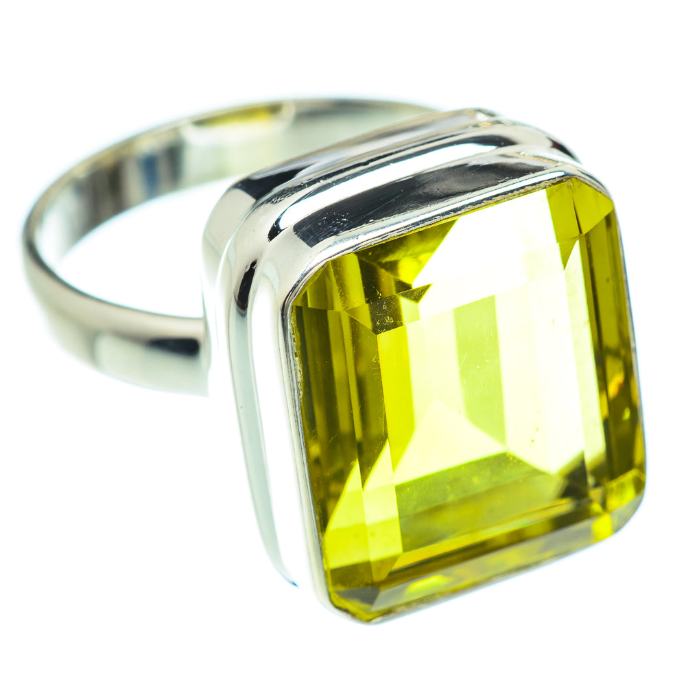 Lemon Quartz Rings handcrafted by Anasilvercos - RING53015