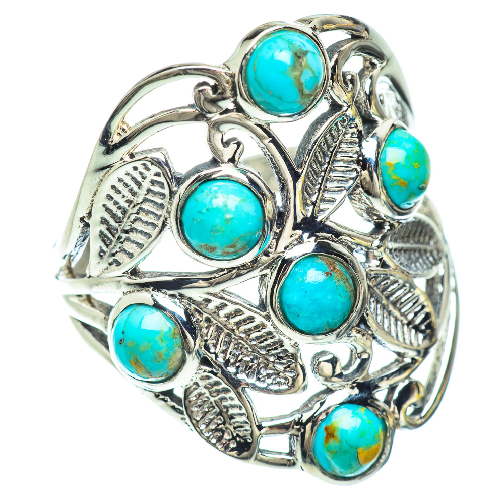 Tibetan Turquoise Rings handcrafted by Anasilvercos - RING53017