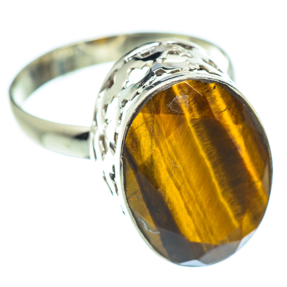 Tiger Eye Rings handcrafted by Anasilvercos - RING53053