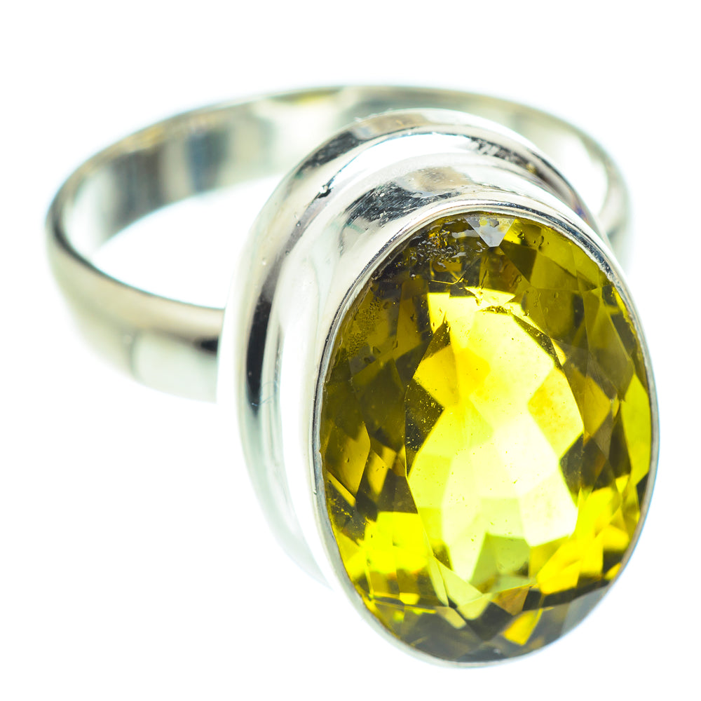 Olive Quartz Rings handcrafted by Anasilvercos - RING53270