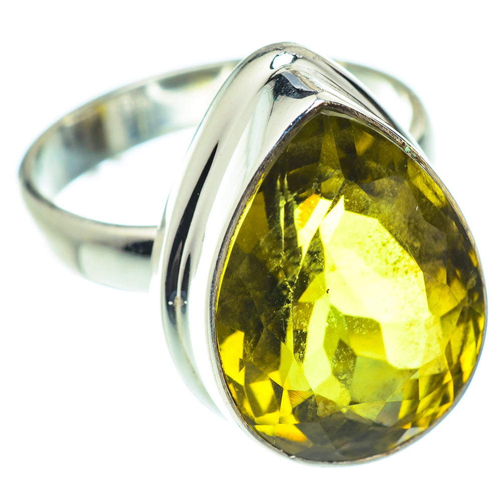 Olive Quartz Rings handcrafted by Anasilvercos - RING53489