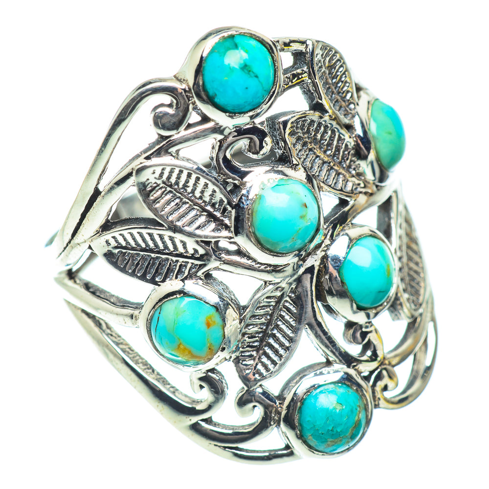 Tibetan Turquoise Rings handcrafted by Anasilvercos - RING53494