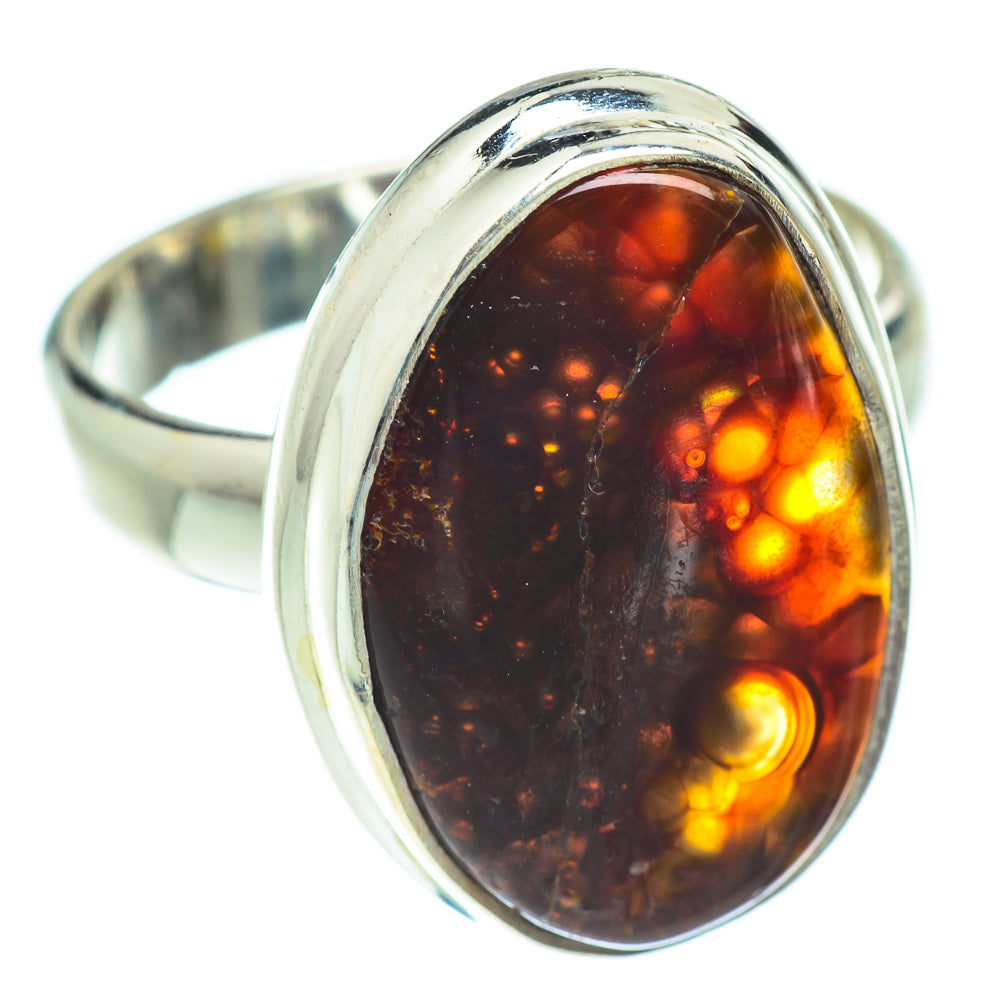 Mexican Fire Agate Rings handcrafted by Anasilvercos - RING53557