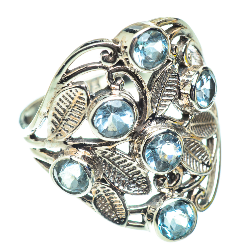 Blue Topaz Rings handcrafted by Anasilvercos - RING53623