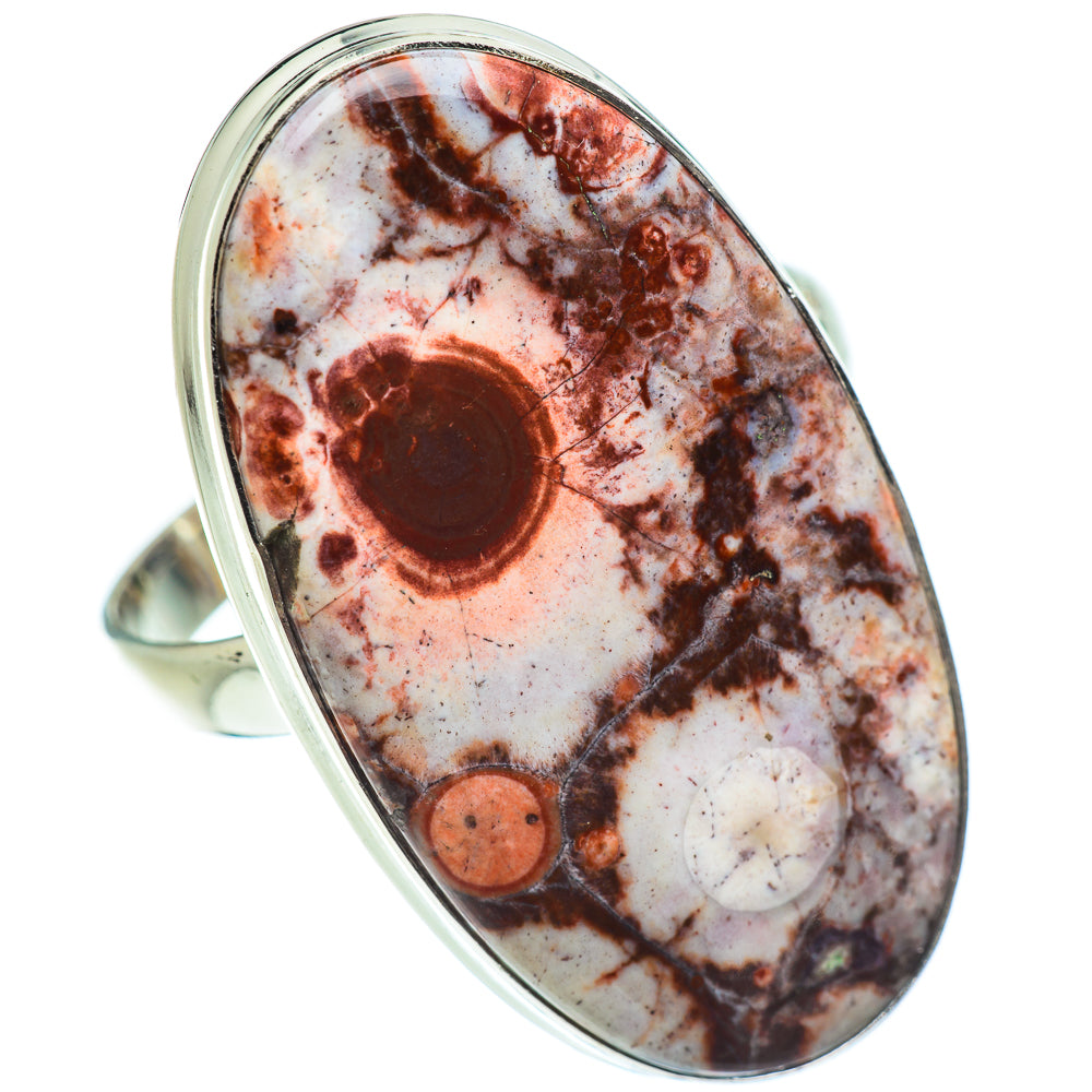 Gigantic Poppy Jasper Rings handcrafted by Anasilvercos - RING53692