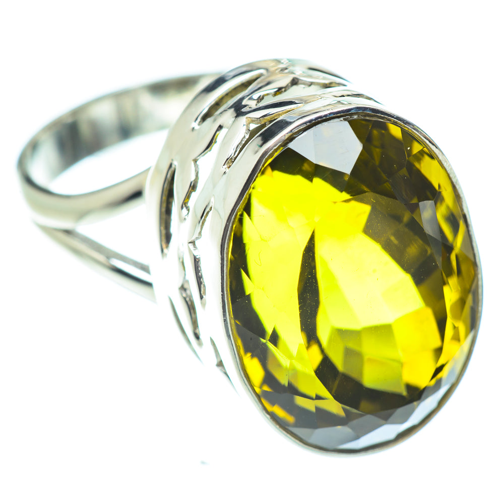 Olive Quartz Rings handcrafted by Anasilvercos - RING53726