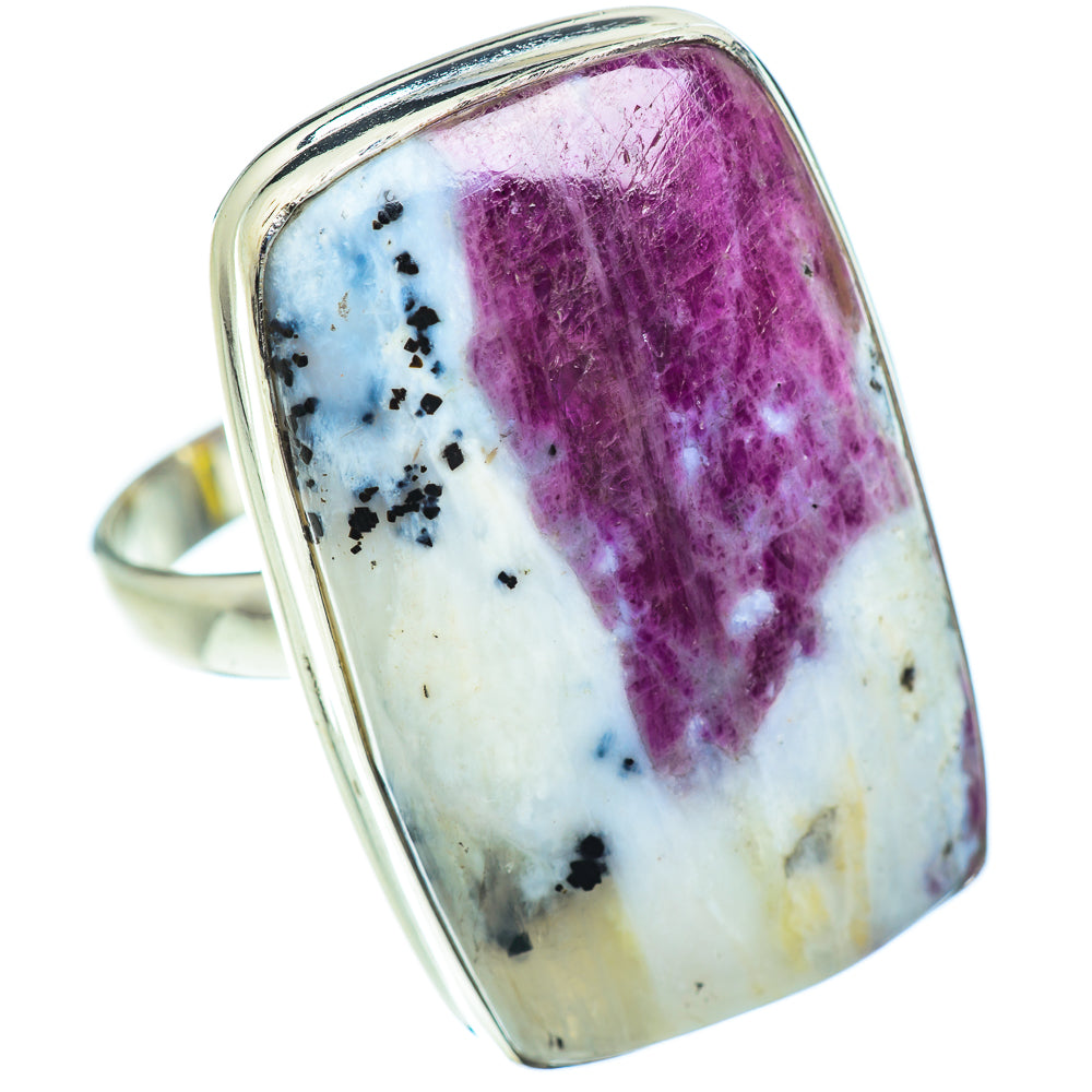 Gigantic Ruby Fuchsite Rings handcrafted by Anasilvercos - RING53744