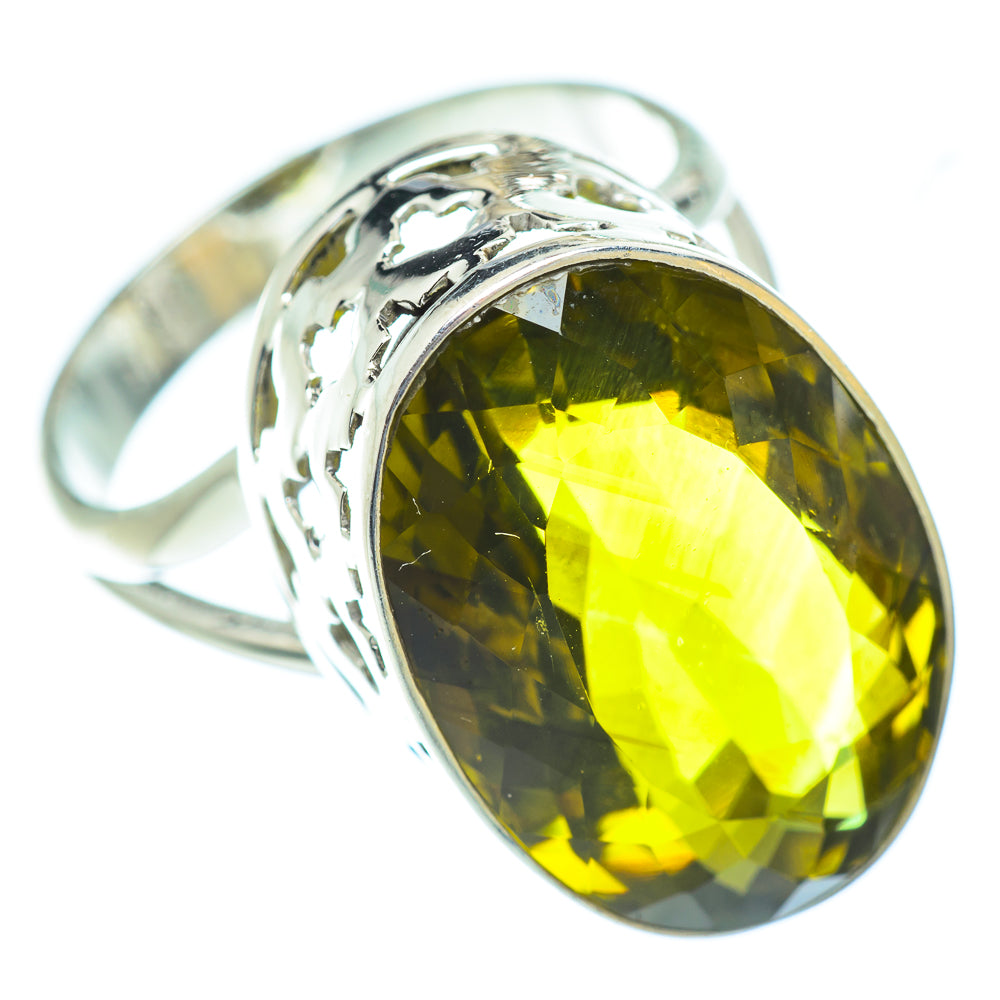 Olive Quartz Rings handcrafted by Anasilvercos - RING53828