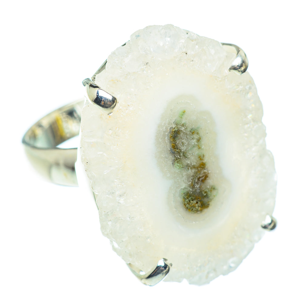 White Solar Quartz Rings handcrafted by Anasilvercos - RING54022