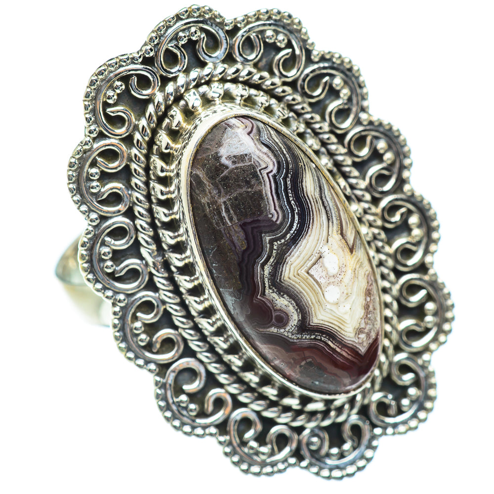 Crazy Lace Agate Rings handcrafted by Anasilvercos - RING54105
