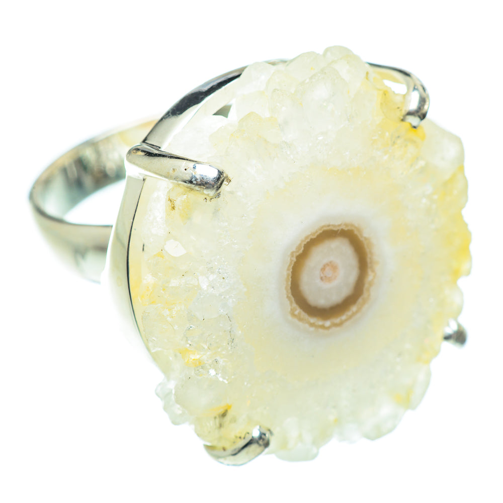 White Solar Quartz Rings handcrafted by Anasilvercos - RING54130
