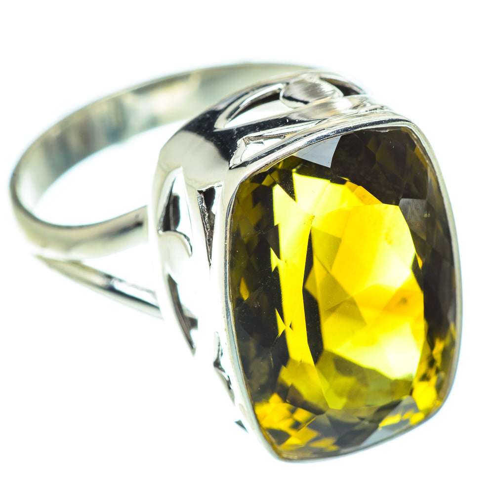 Olive Quartz Rings handcrafted by Anasilvercos - RING54148