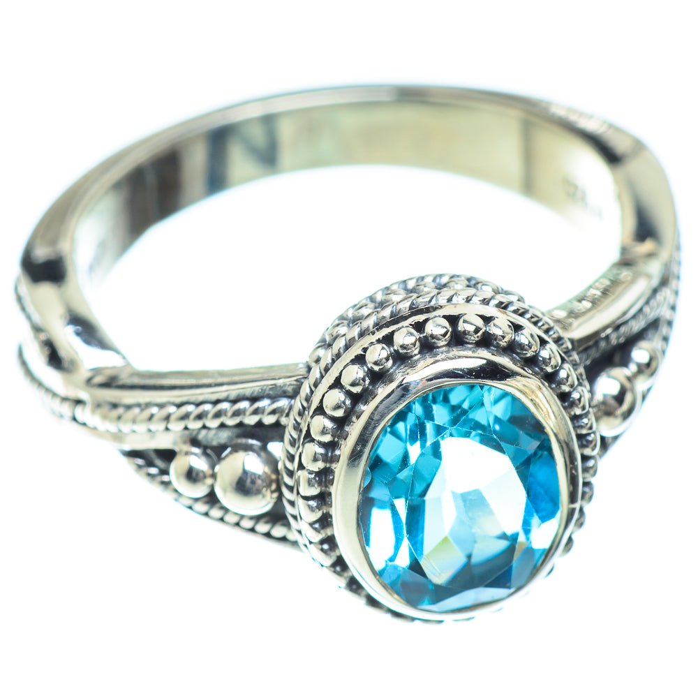 Blue Topaz Rings handcrafted by Anasilvercos - RING54223