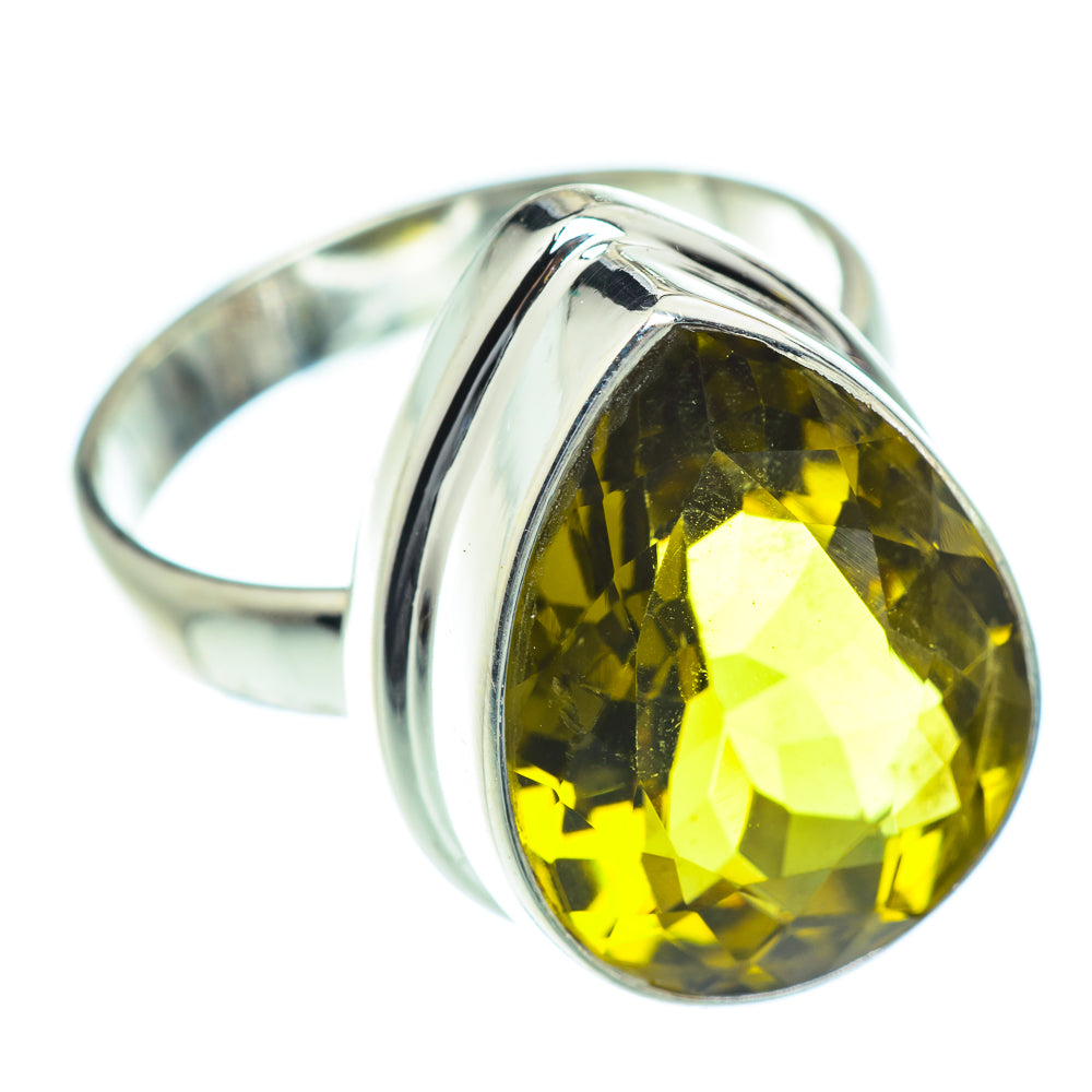 Olive Quartz Rings handcrafted by Anasilvercos - RING54284