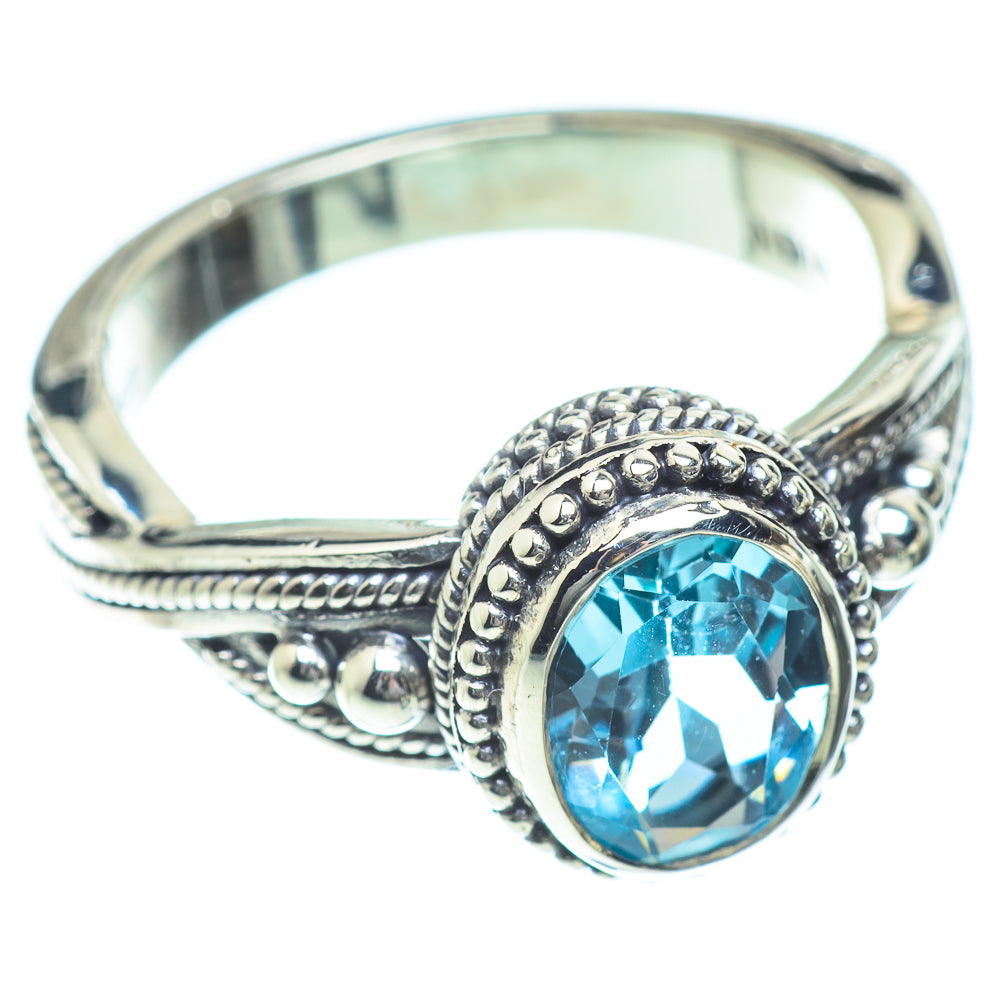 Blue Topaz Rings handcrafted by Anasilvercos - RING54317