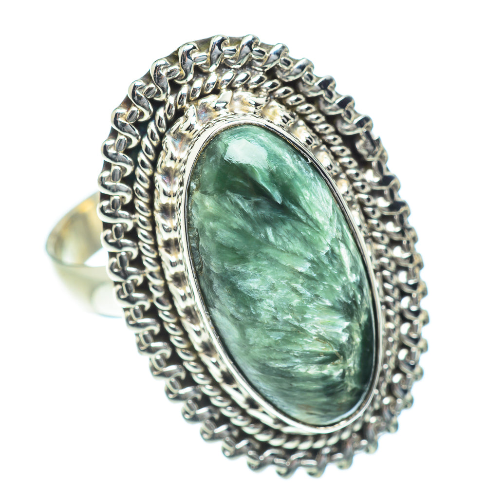 Seraphinite Rings handcrafted by Anasilvercos - RING54319